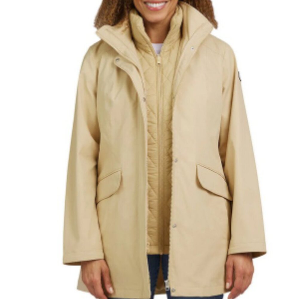 Lands' End Women's 3-in-1 Systems Jacket Tan Size XL New Without Tags